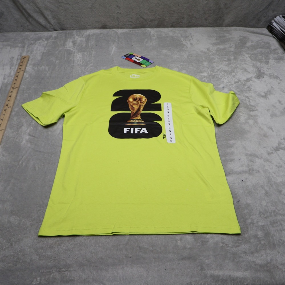 FIFA 2026 World Cup Shirt Mens Small Green Football Graphic Tee Fan Gear $20 NEW